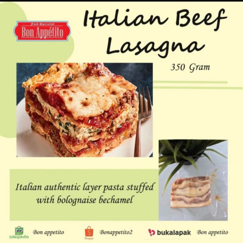 

Beef Lasagna / Ready to Eat / Ready to Cook