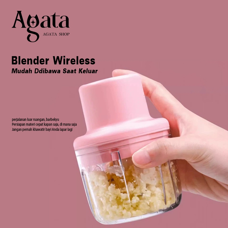 Blender Portabel Elektrik Tanpa Kabel /USB Mini Multifungsi Chopper Bumbu Dapur Praktis/ Blender Makanan Bayi-6