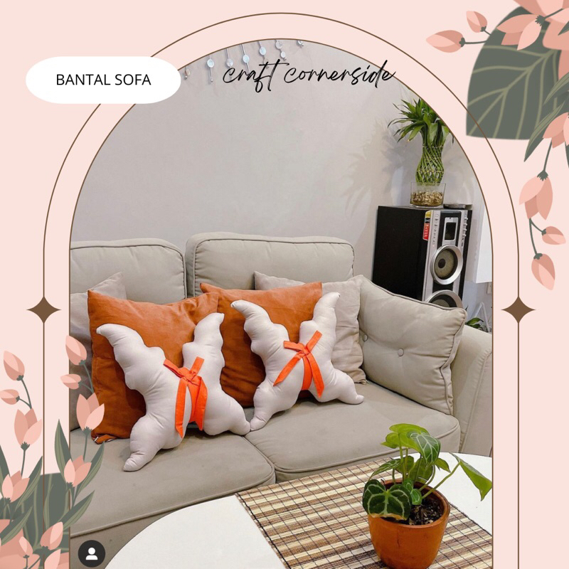 bantal sofa / bantal duduk / bantal kursi / bantal kursi sofa / bantal  butterfly