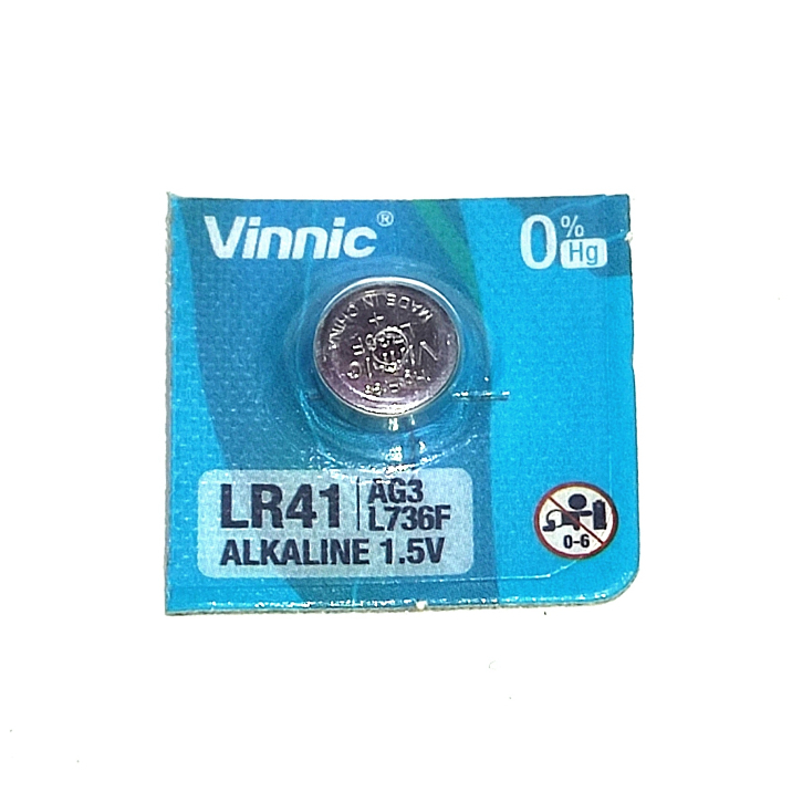 Baterai Vinnic LR41/L736F/AG3/736/736F Vinnic LR44/L1154F/AG13 Vinnic LR48/L754F/AG5 Original