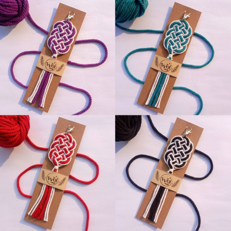 Woicraft [ MITSUAMI KEYCHAIN PART-2 ] Gantungan Tas Macrame | Souvenir Pernikahan Unik