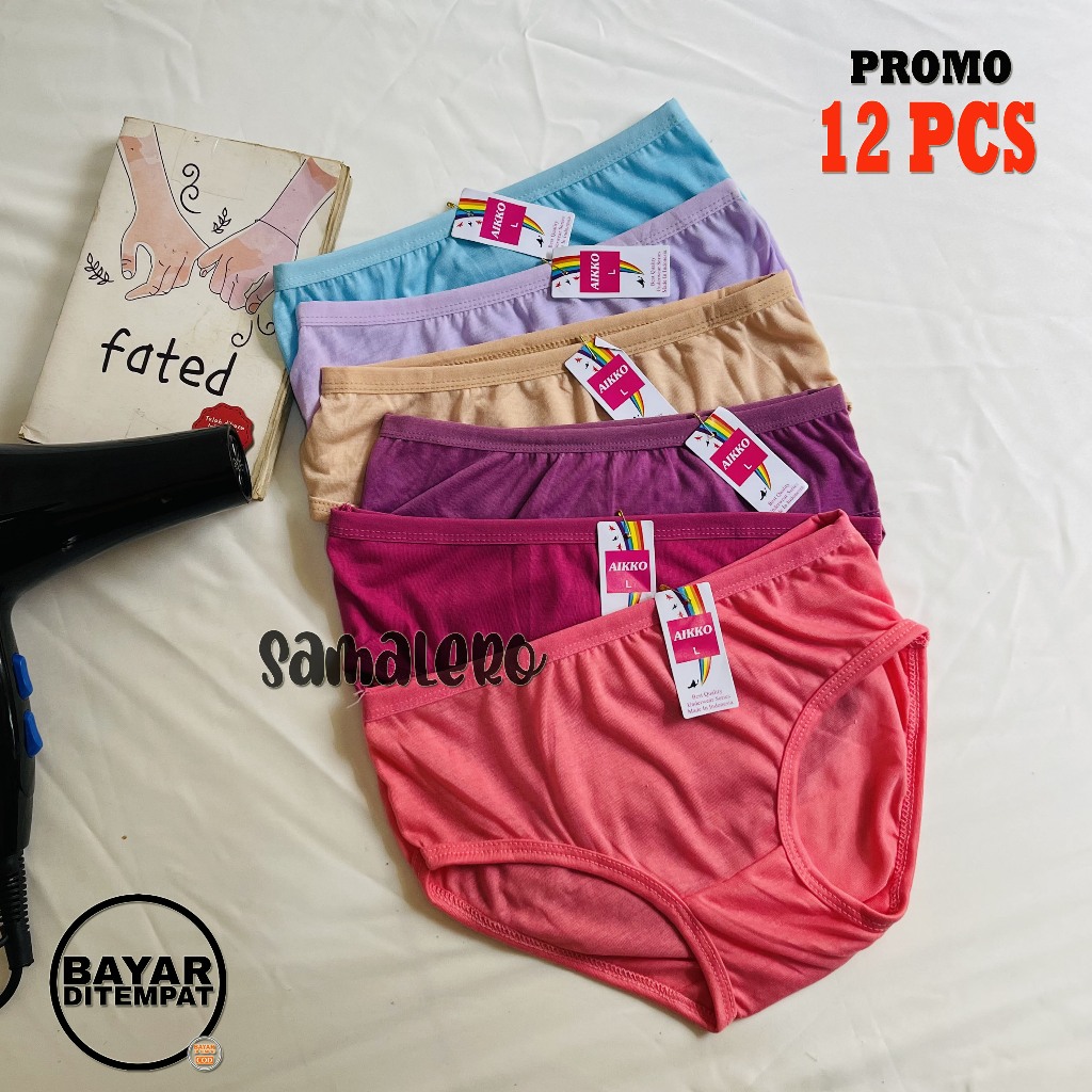 { PROMO HEMAT 12 PCS } Celana Dalam Wanita / Pakaian Dalam Wanita / CD Wanita Dewasa / Celana Dalam 