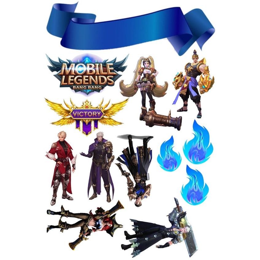 Mobile legends/Topper Cake Happy Birthday Bisa Request Nama dan umur/Topper Mobile legends Hiasan ku