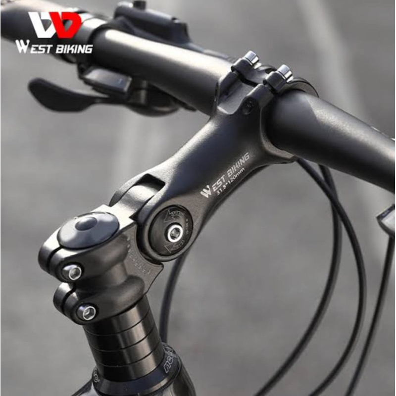 Stem Stang Sepeda West Biking Adjustable 0-60 Derajat Height Handle Diameter 25.4/31.8x100/120mm Alu