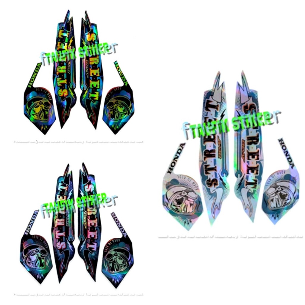 Stiker Striping Lis Motor Honda Beat Street 2023 Variasi Hologram