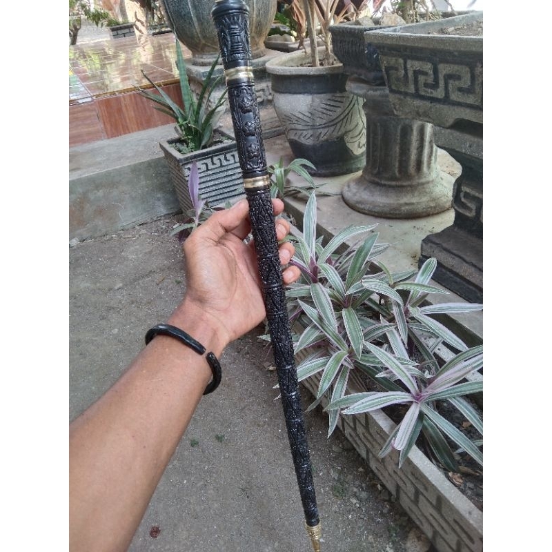tongkat komando galih kelor full ukir batik