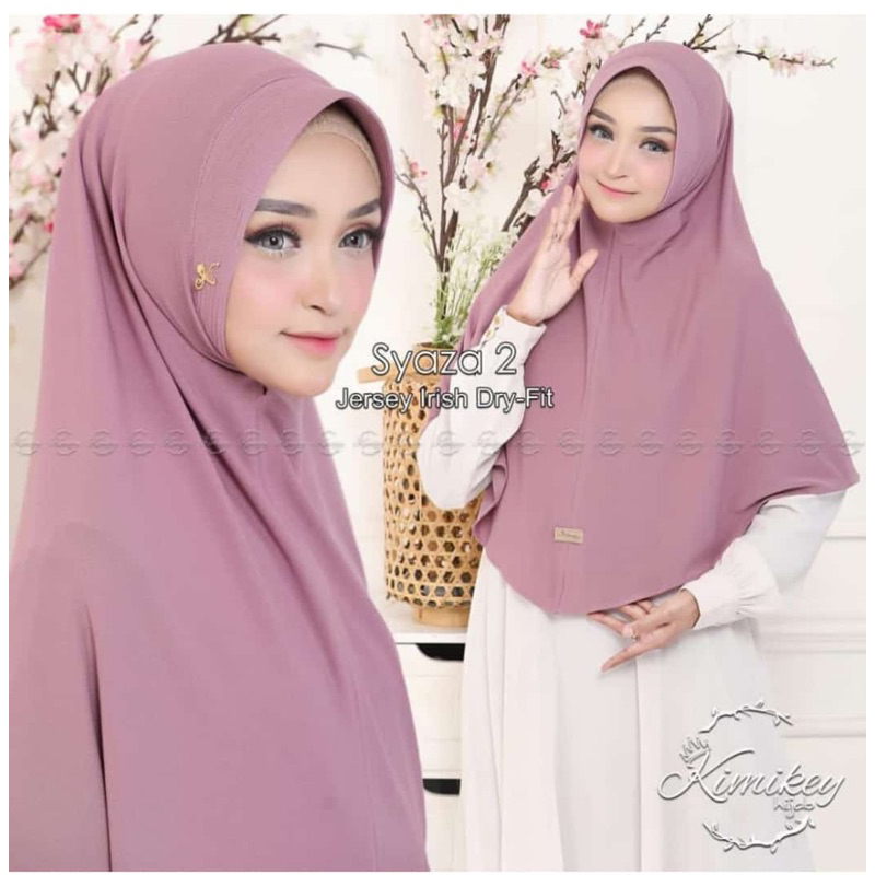 Hijab Instant Bergo “Syari Kimikey SYAZA” Khimar Jumbo Jersey