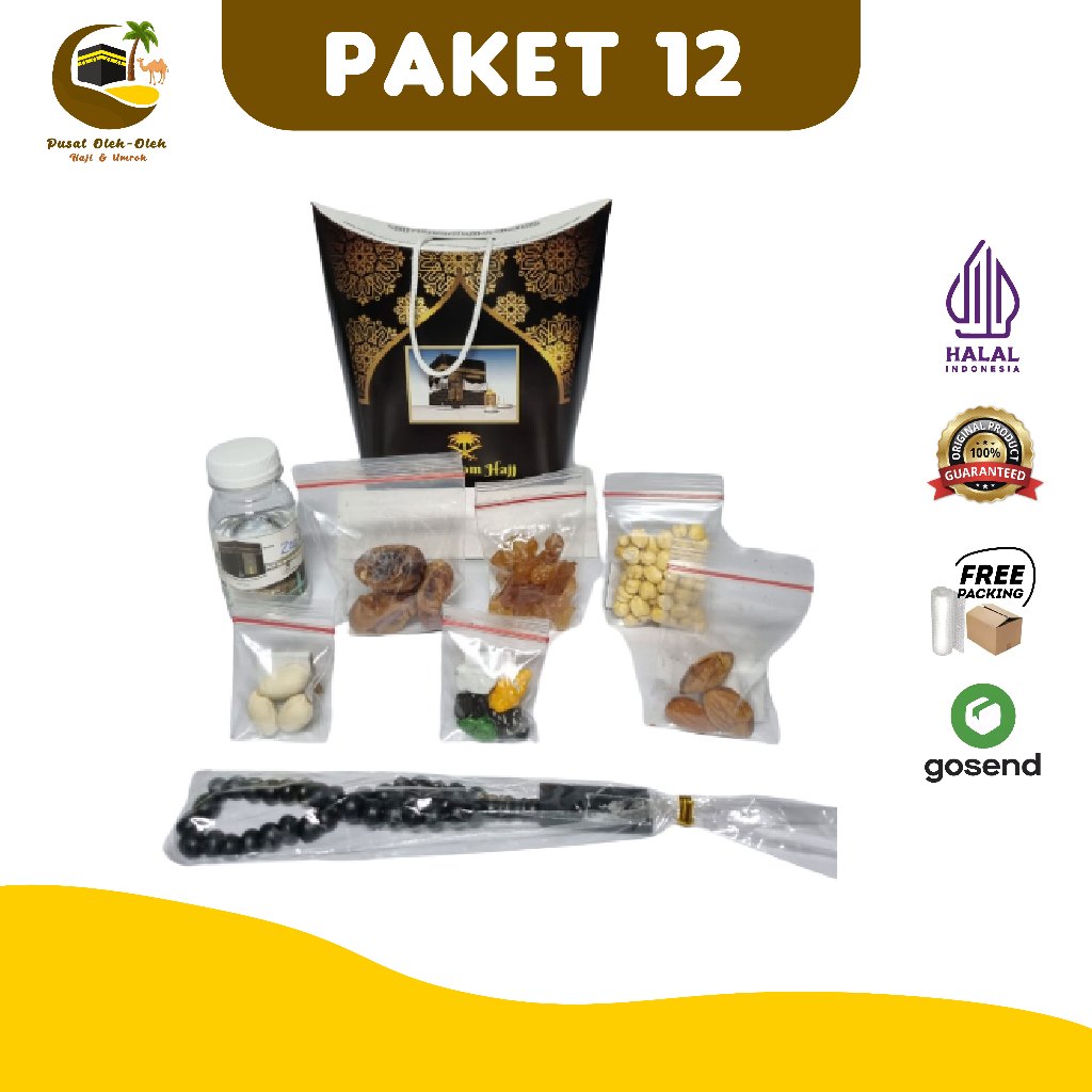 

Paket 12 oleh oleh haji dan umroh kacang almond dan pistachio + Coklat kerikil + Tasbih kayu