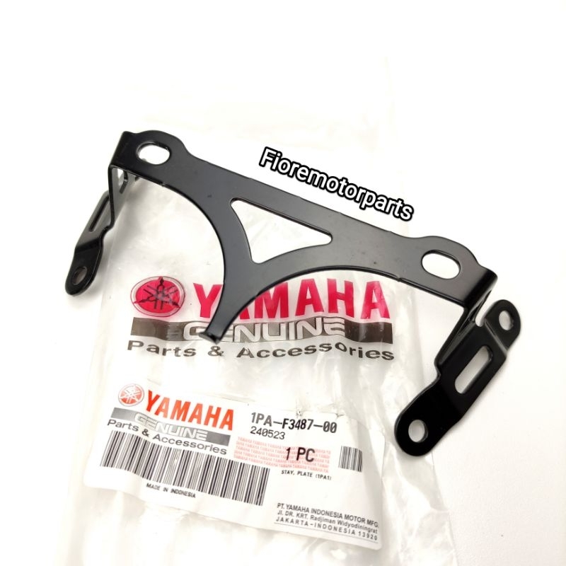BREKET DUDUKAN PLAT NOMOR DEPAN VIXION NEW NVL 2013-2014 1PA-F3487-00 ORIGINAL YGP YAMAHA GENUINE