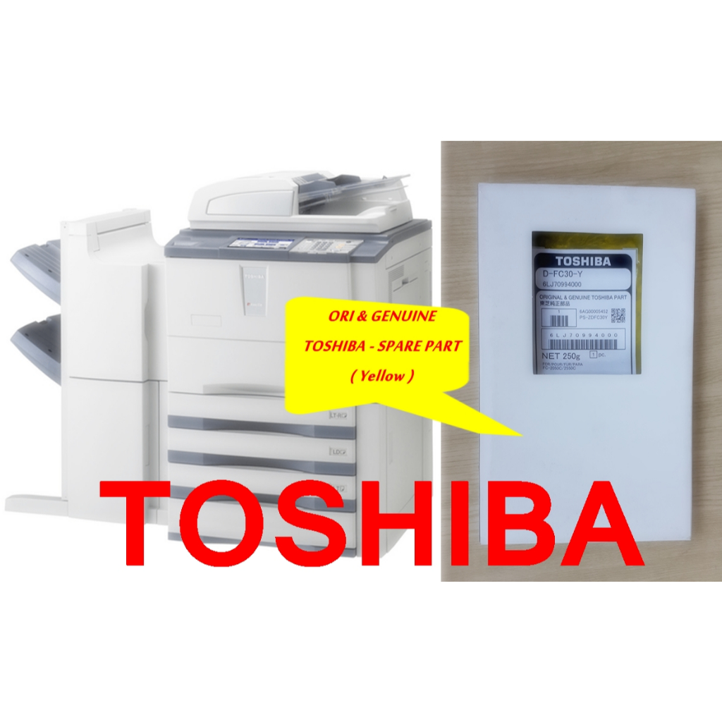 Developer Warna Original Yellow D-FC30-Y TOSHIBA Fotocopy 2050C/2550C Net 250g