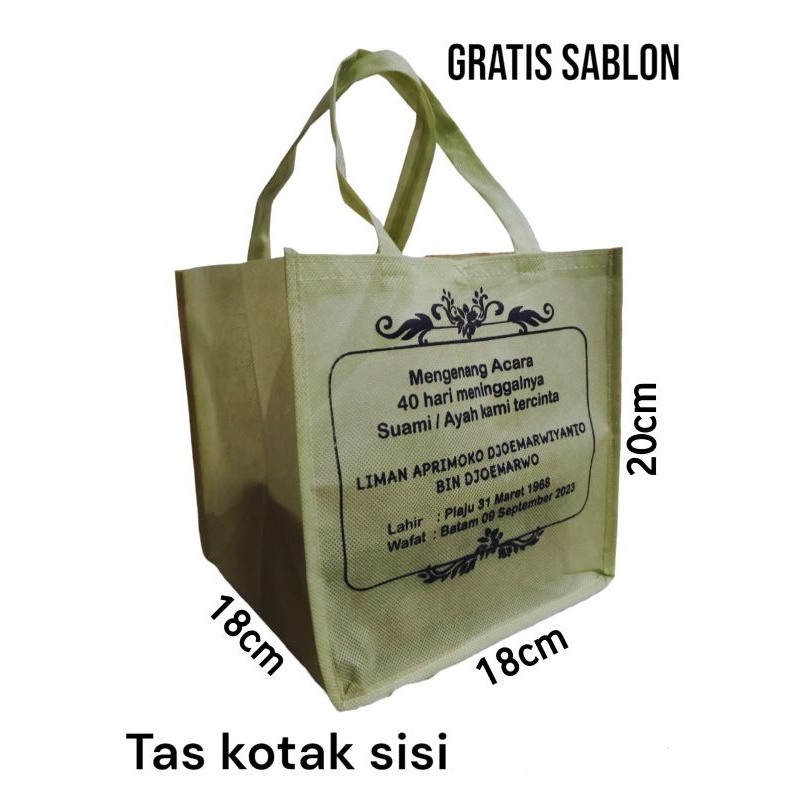 Tas kotak nasi 18x18x20