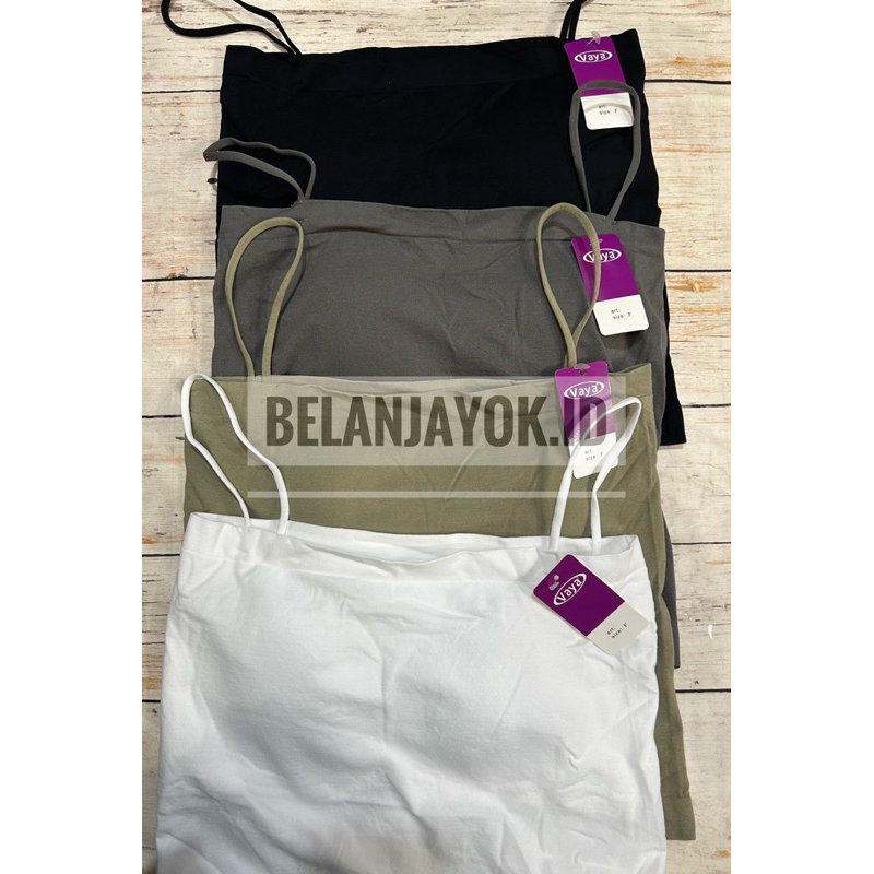 Tanktop Vaya dengan Cup Bra Vaya 1806 Tanktop Basic Crop dengan cup Bra merk Vaya