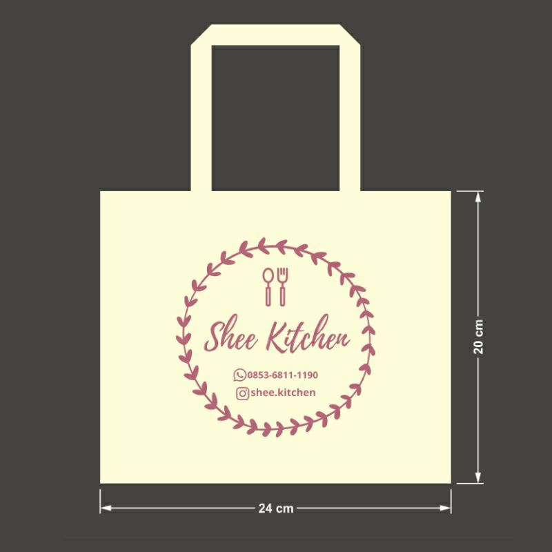 

Goodie Bag Spunbond Uk. 24cm x 24cm x 20cm Plus Sablon Custom