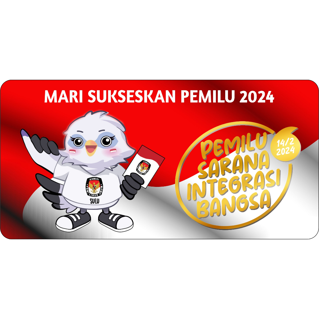 

STIKER VINYL MASKOT PEMILU 2024 SUKSESKAN PEMILU