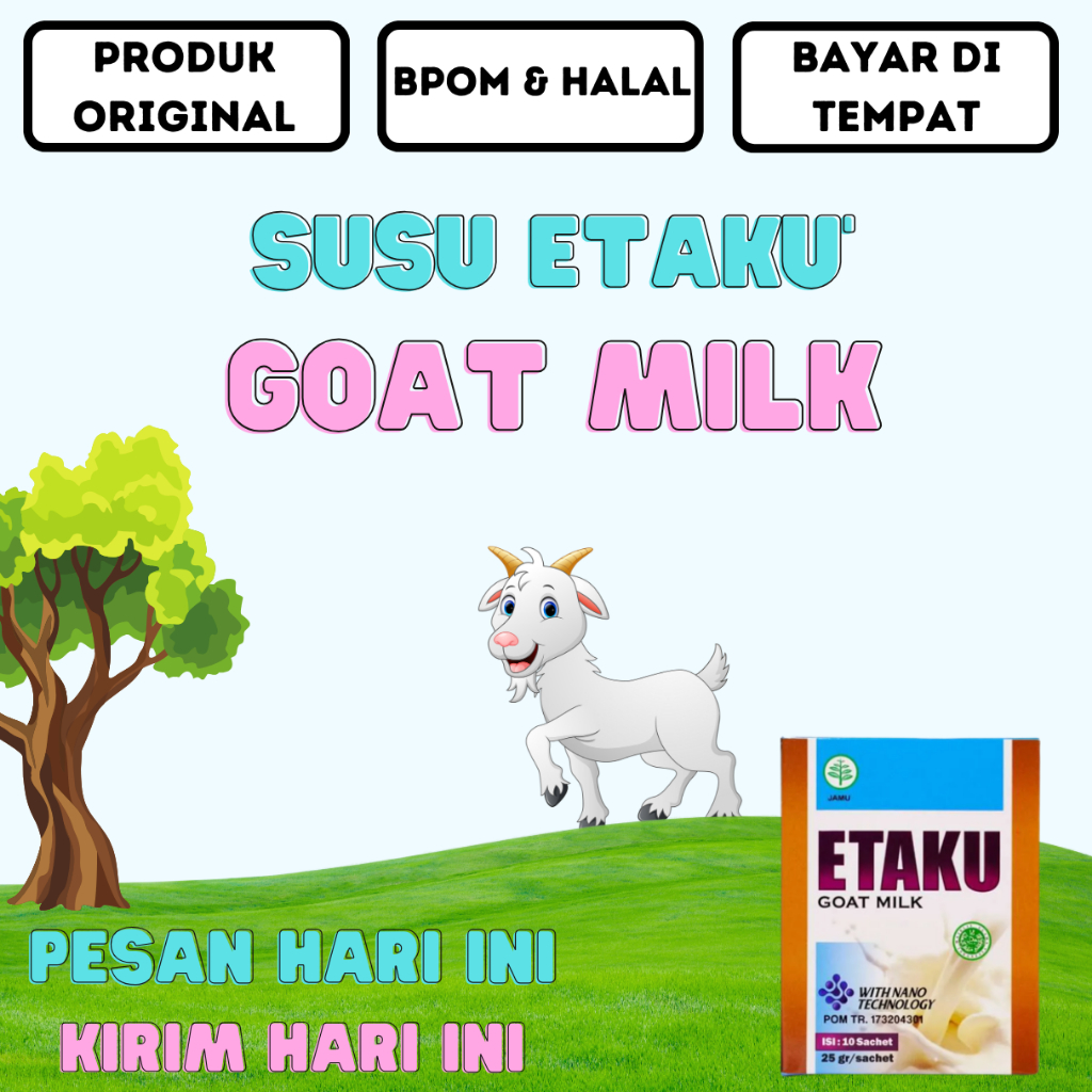 

Susu Kambing Bubuk Etawa Etaku - Walatra Etaku Goat Milk Asli 100% Original Bayar Di Tempat