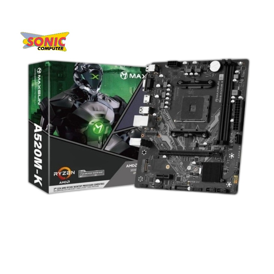 MAXSUN Challenger A520M-K (AM4, A520, DDR4, USB 3.2, SATA3)