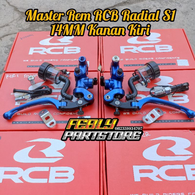 MASTER REM RCB RADIAL S1 NMAX XMAX PCX ADV KIRI KANAN BIRU MASTER REM RCB RCB 14 MM RADIAL TABUNG KA