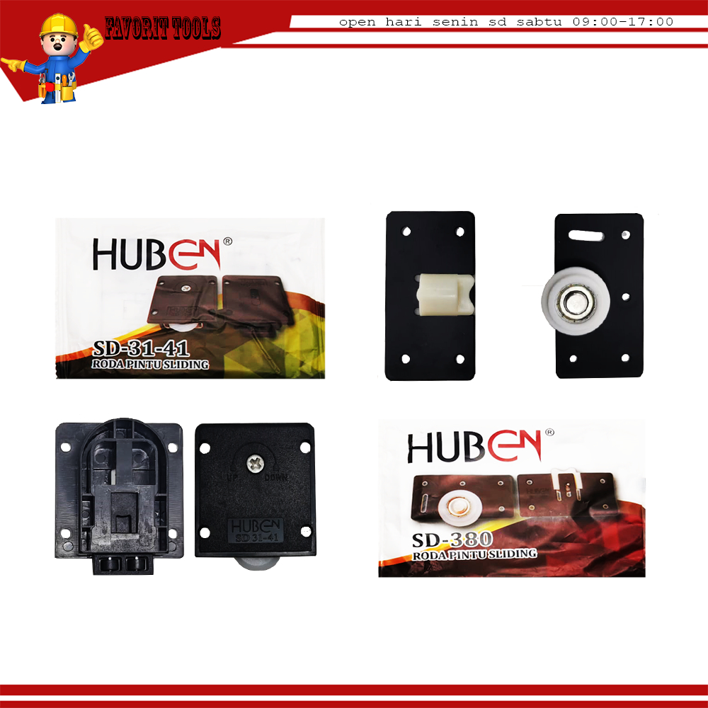 Roda Pintu Dorong Huben Nylon Roda Pintu Sleding