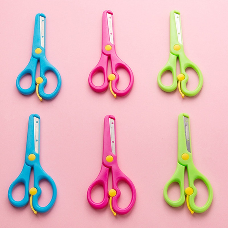 

Gunting Kecil Warna-Warni Potong Kertas Aman Untuk Balita DIY.