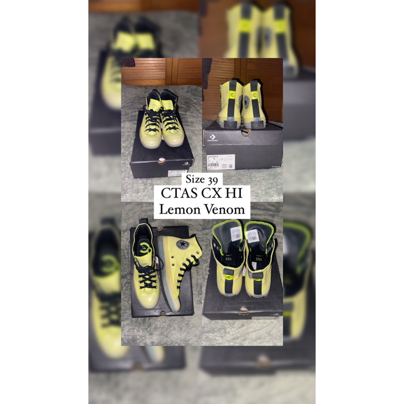 Converse CTAS CX HI Lemon Venom / Sepatu bekas like new / Original official store