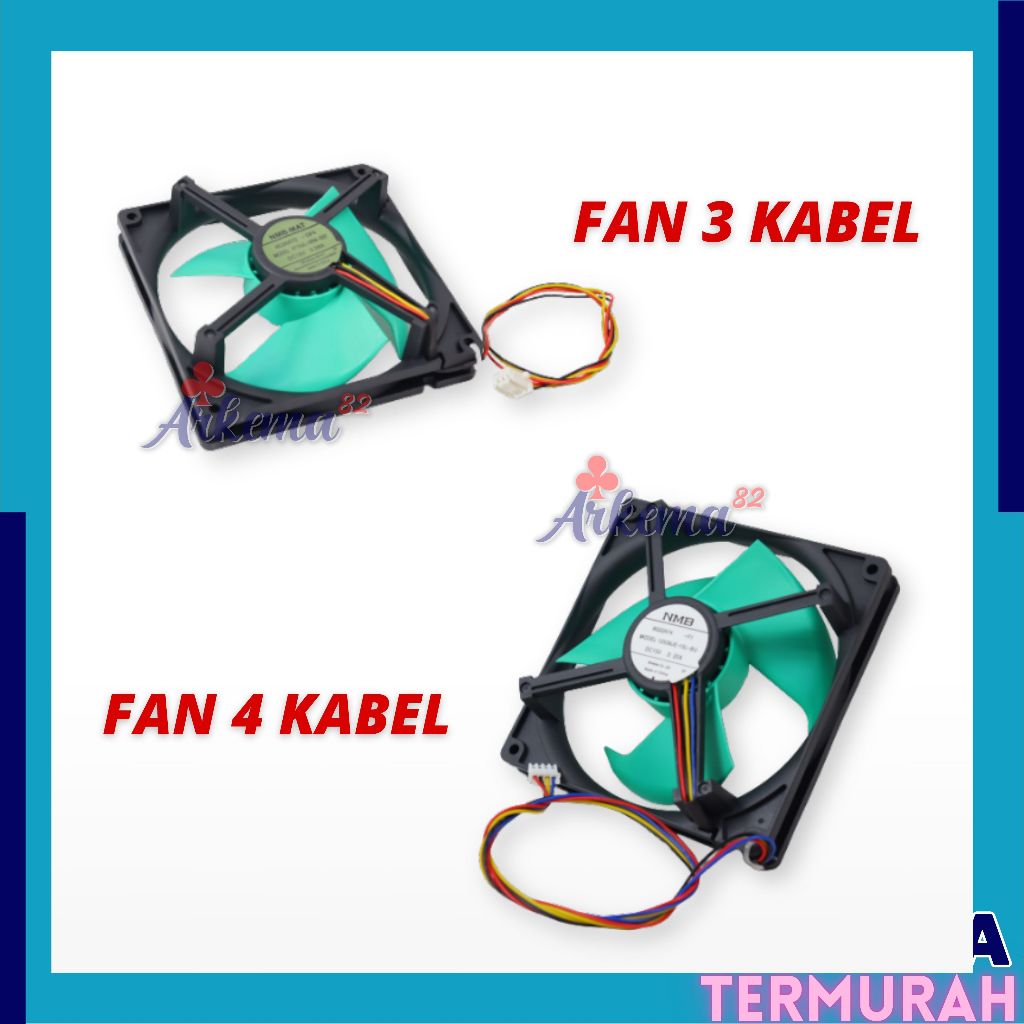 FAN MOTOR KULKAS SHARP NMB-MAT MODEL FBA12J15V | FAN KIPAS KULKAS 12X12 ARUS DC 15 VOLT | FAN MOTOR 