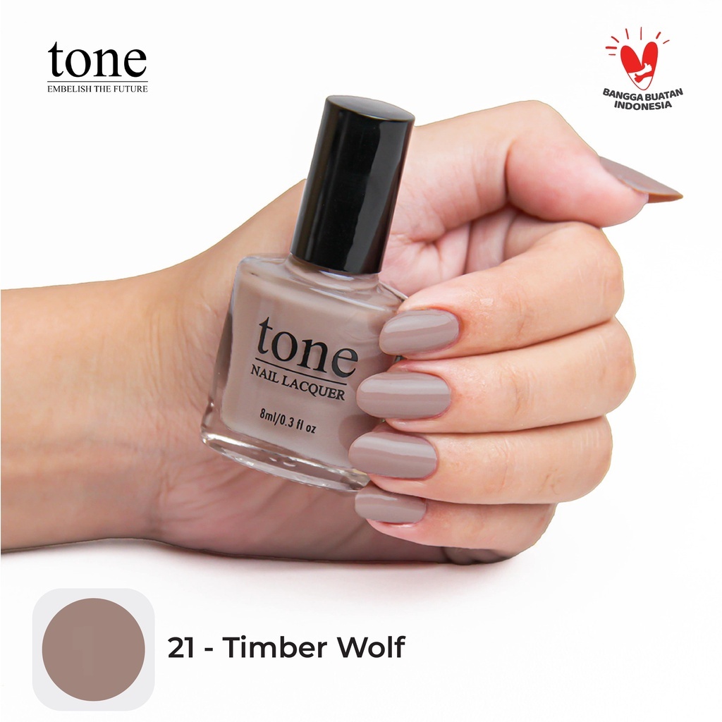 Timber Wolf | Kutek Tone Nail Lacquer Nude Halal Murah 8ml | Cat Kuku Tone Nail Polish 8ml BPOM