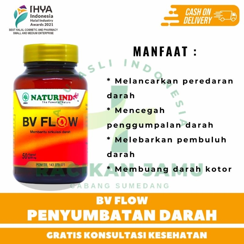 BV FLOW Obat Herbal Melancarkan Peredaran Darah Gejala Kesemutan Kebas Darah Kental Serta Varises