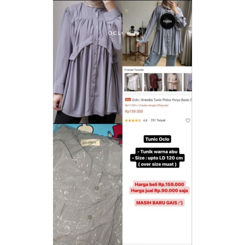 Tunik Oclo BUKAN PRELOVED OCLO