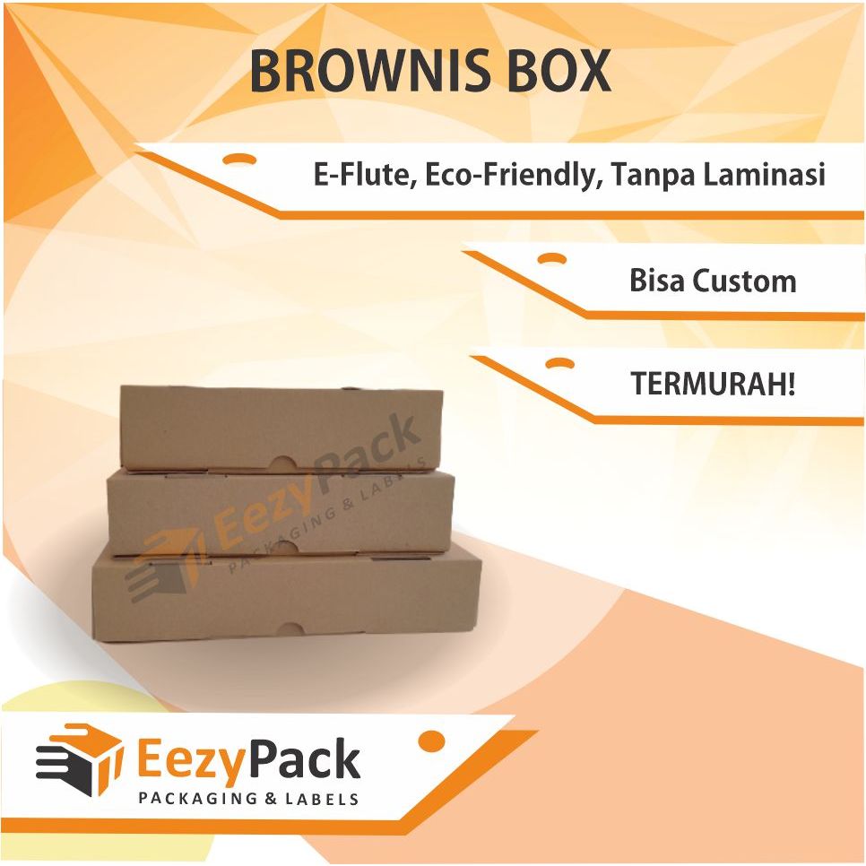 

(ISI 10)E-Flute Box Kotak Brownies / Dus Brownis / Dus Kue/ Cookies / Dus Molen / Martabak