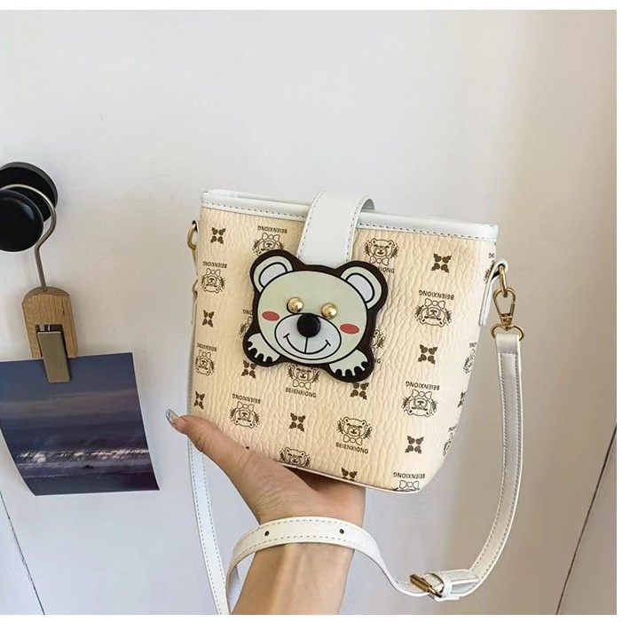 TASHAPPY ZCJ2384  Tas SELEMPAMG Stylish Wanita Motif Beruang Imut terbaru  import model korea suppli