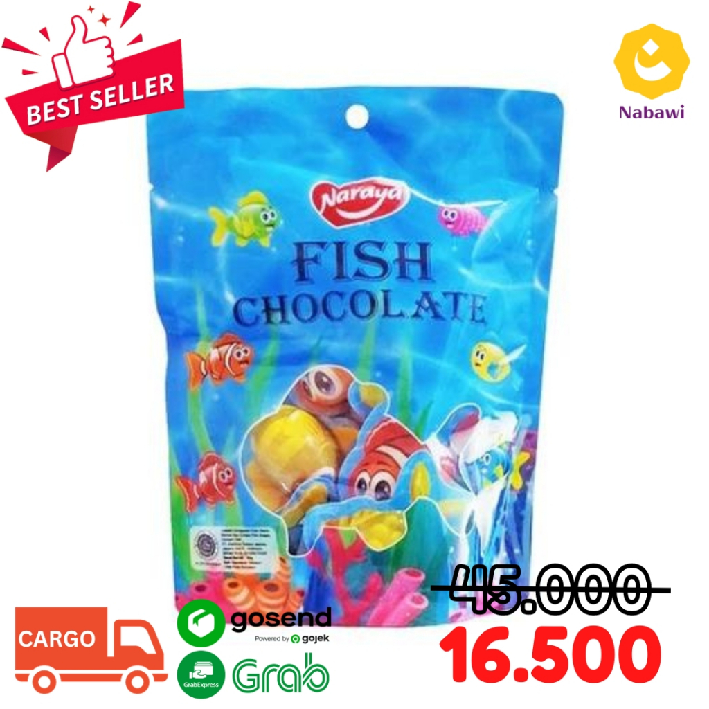 

Naraya Fish Chocolate Cokelat Susu Bentuk Ikan 90 Gram Oleh Oleh Import - Nabawi Sidoarjo