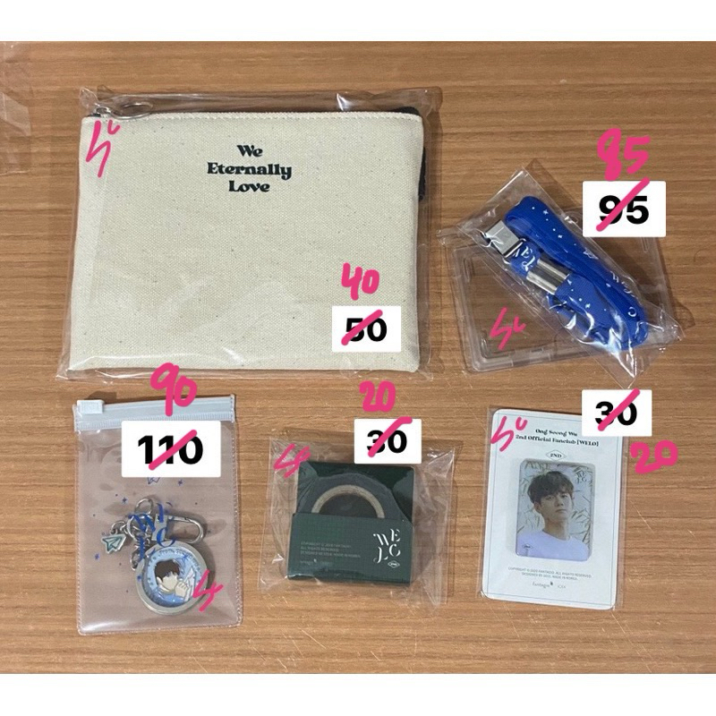 ong seongwu welo kit wannaone wannable pouch lanyard keyring washi tape magnet photo seongwoo seungw