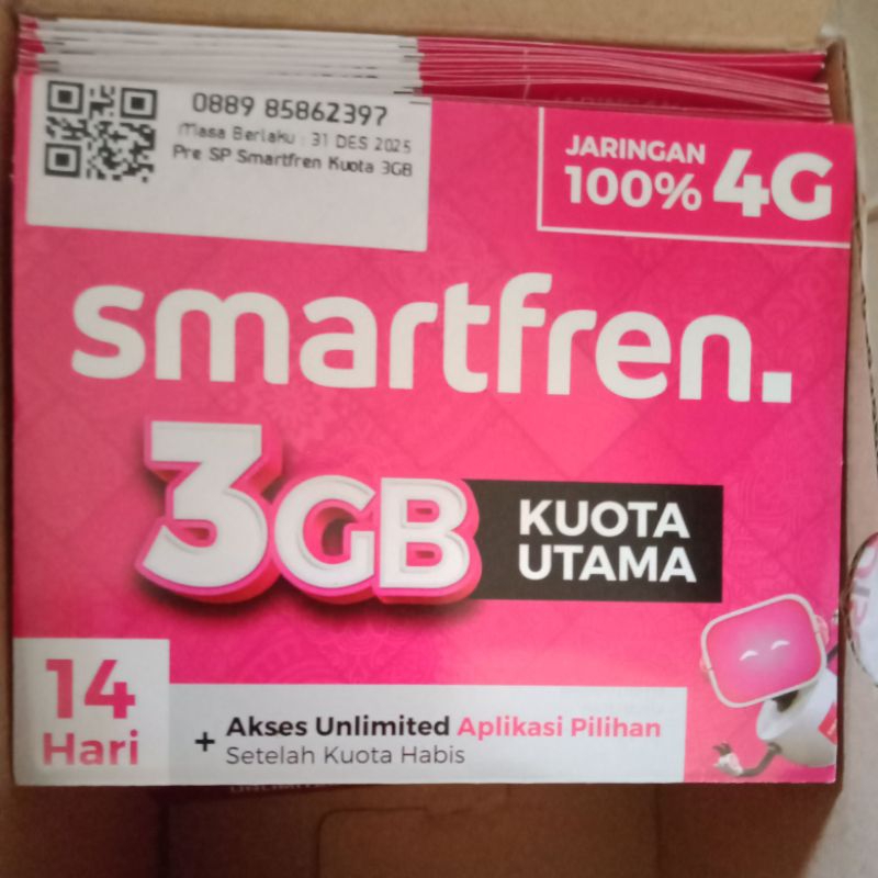 KARTU SMARTFREN 3GB/14HARI (12digit)