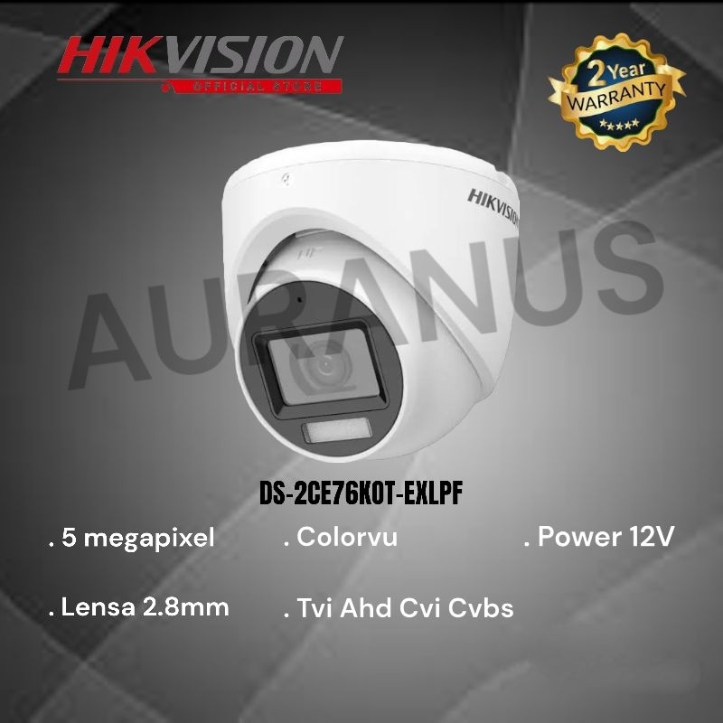 Cctv Hikvision 5mp 3K Colorvu Audio Indoor Hikvision Colorvu Mic Garansi Resmi Malam tetap berwarna