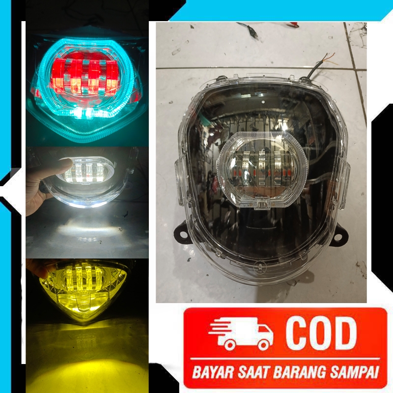 LAMPU DEPAN DAYMAKER BILED MOTOR GENIO RETROFIT