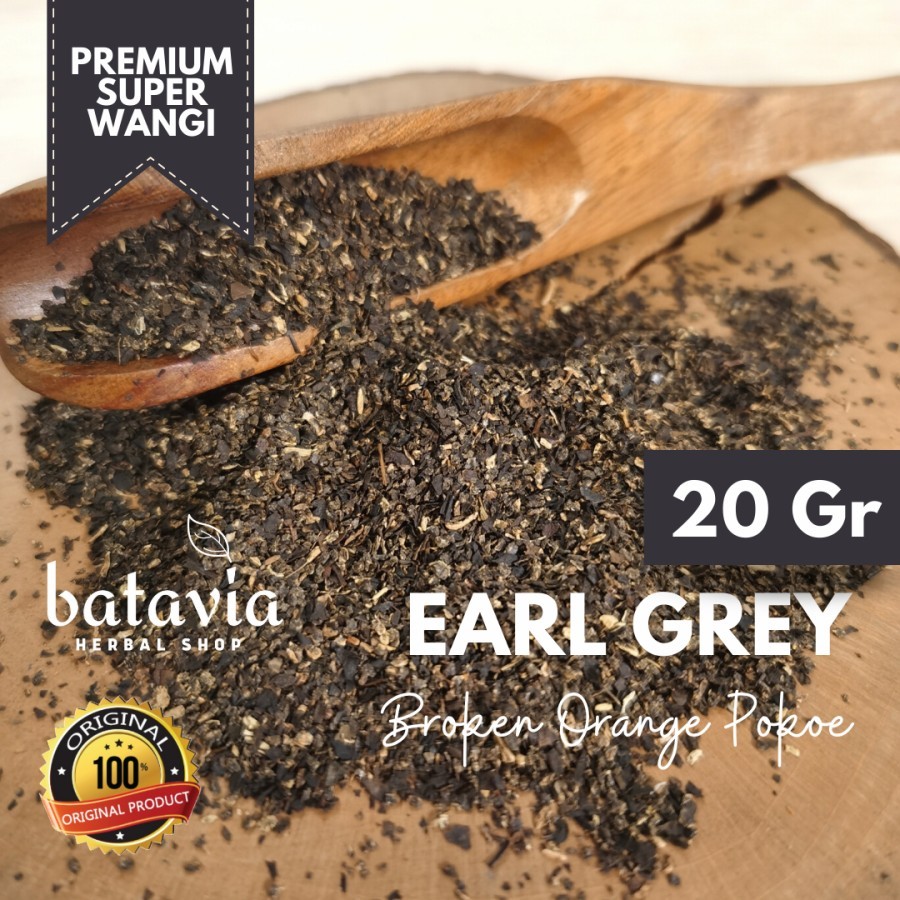 

Earl Grey Tea Organic Teh Hitam Bergamot Black Tea Premium - 20gr