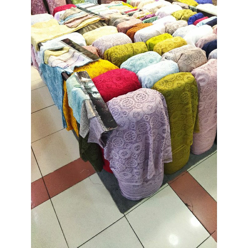 Kain/Bahan Brokat Corneli premium//Kain brokat meteran//Bahan bridesmaid