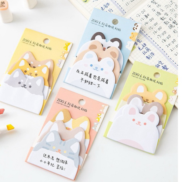 

AJS Sticky notes 3 in 1 motif Zoo / notepad / sticky note / memopad NP33