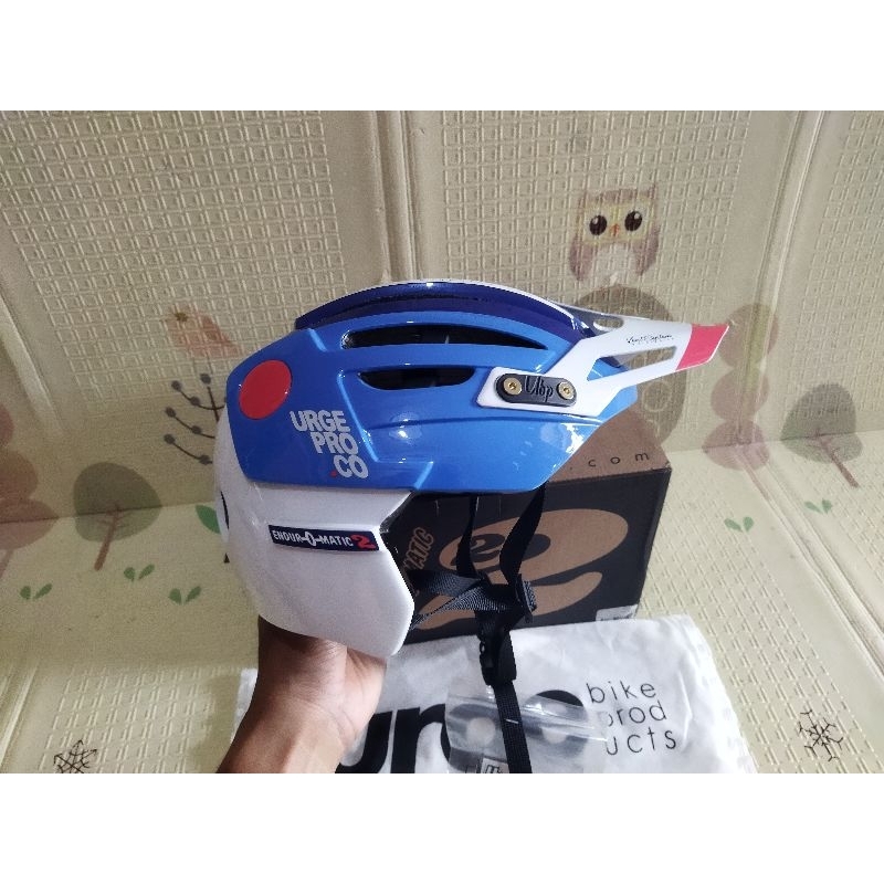 Urge Endur O Matic Blue White Helm Half Face Enduro not fox speedframe tld a1 a2 met terranova