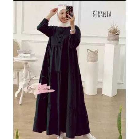 Kirania dress rayon twill gamis wanita