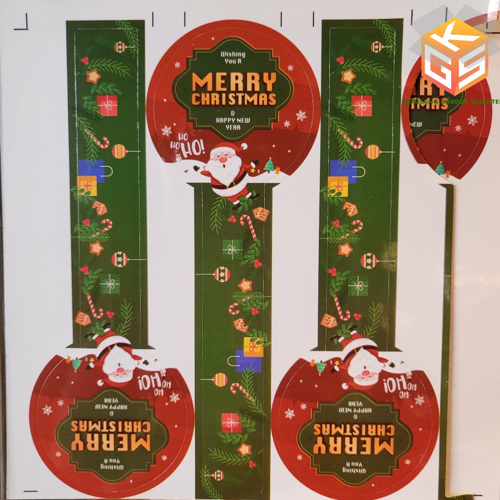 

30pcs Stiker Natal | Stiker Toples Kue Kering | Stiker Hampers Natal | Stiker Christmas