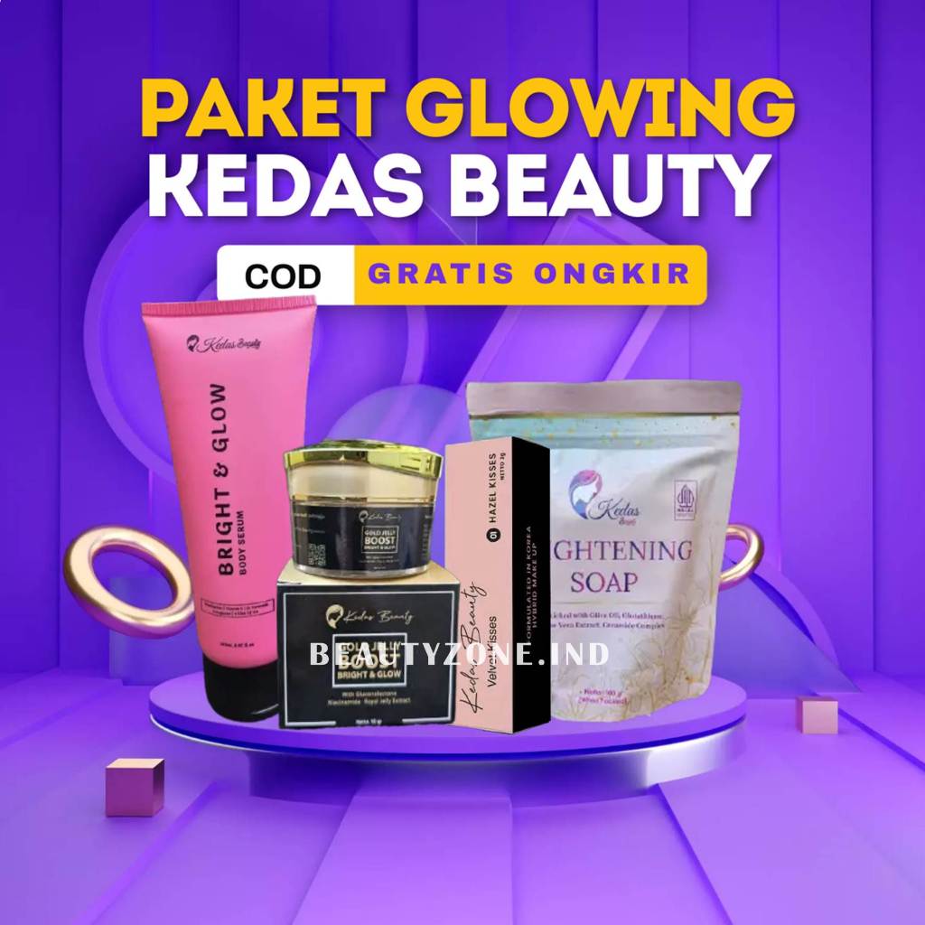 PAKET GLOWING KEDAS BEAUTY ORIGINAL BPOM ASLI 1 PAKET LENGKAP CEPAT PUTIH