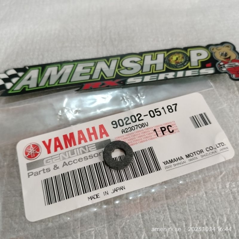 packing / paking baut kran bensin / baut pelampung tengki rxking original made in japan (90202-05187