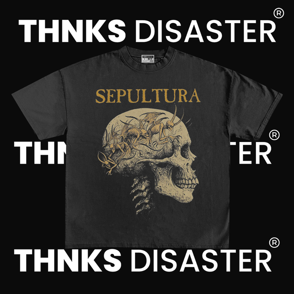 THNKSDISASTER | KAOS SEPULTURA | COMBED 24S | UNISEX | GRUNGE | BAND | KPOP | METAL | HARDCORE | PUN