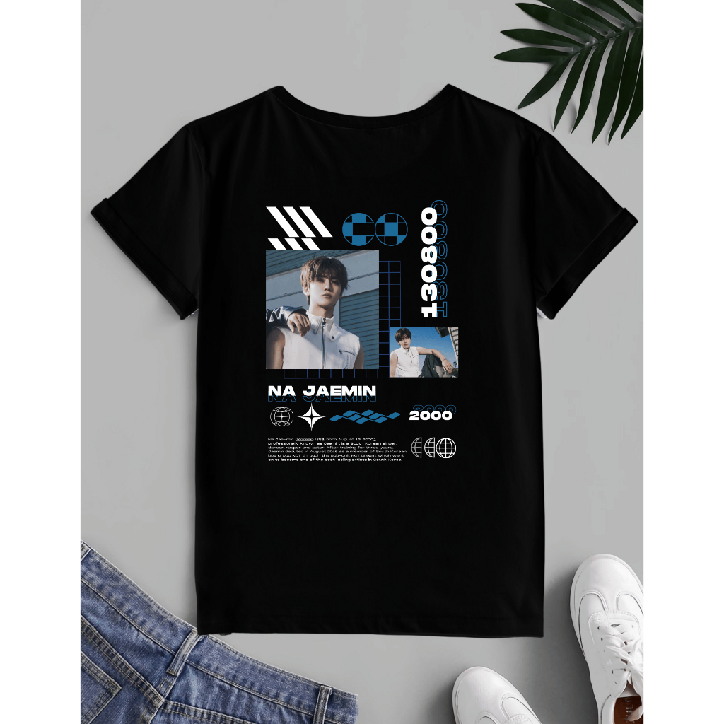 KAOS DISTRO KOREA KPOP BAND KAOS KEKINIAN KAOS T-SHIRT MEMBER NA JAEMIN ISTJ EKTROVERT VERS