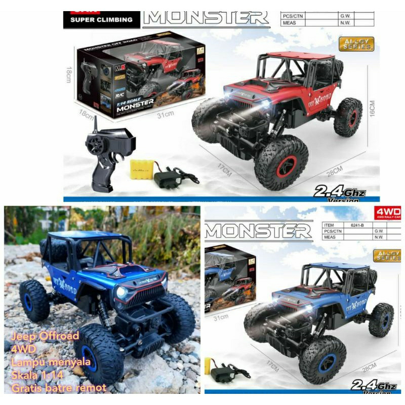 Mobil Remote RC Herocar Offroad 4WD  Mainan RC Remot Control