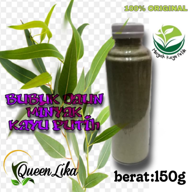 

serbuk daun kayu putih asli