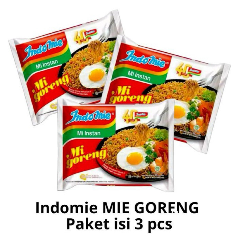 

Mie Instant Indomie Goreng 3 pcs @85 gram