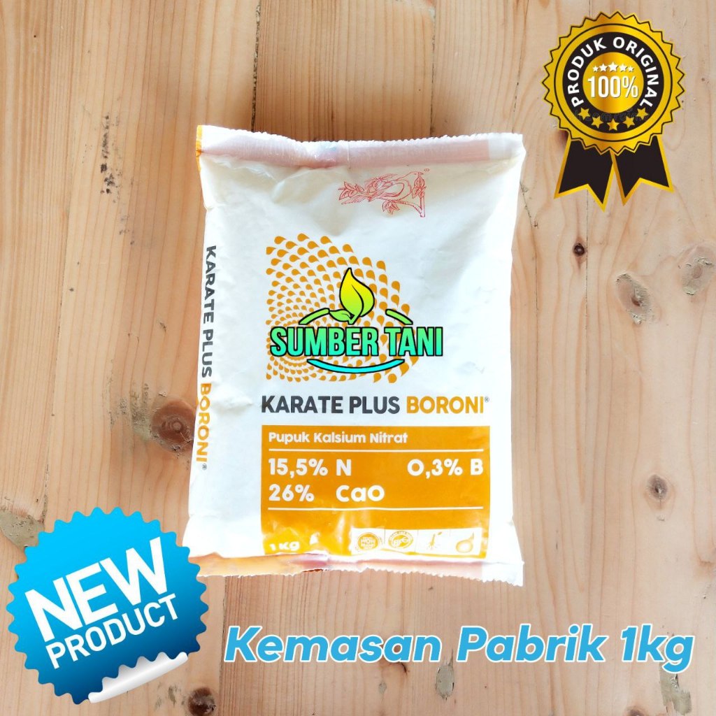 

PUPUK MEROKE KARATE PLUS BORONI 1 KG KEMASAN PABRIK KALSIUM NITRAT