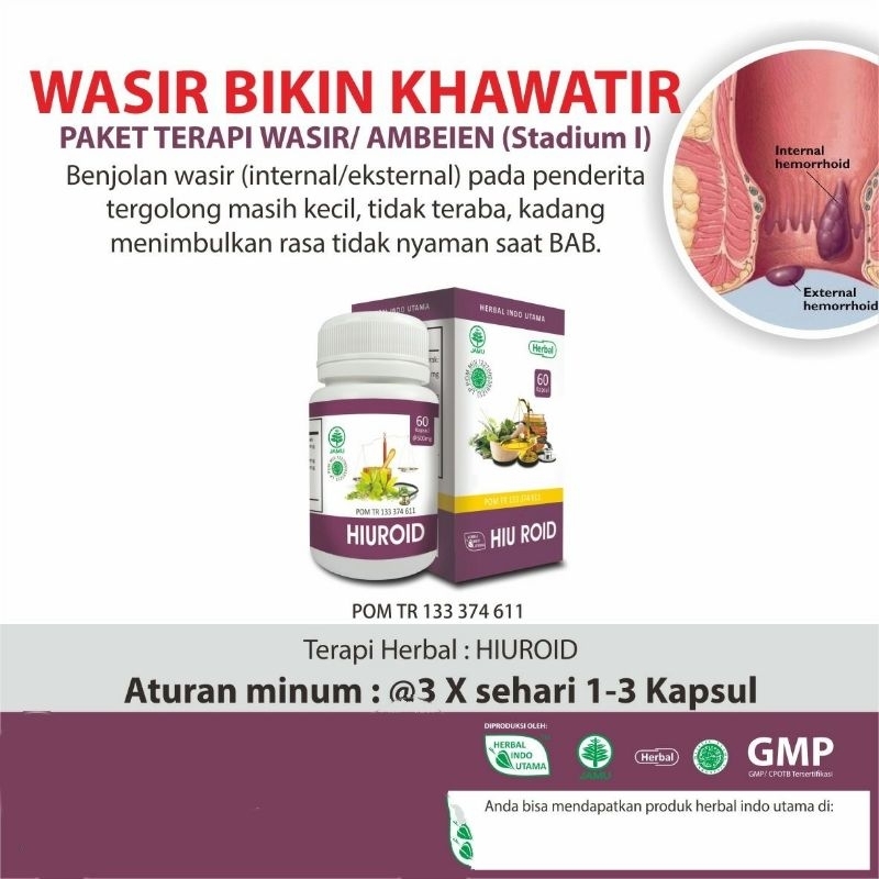 HIUROID 60KAPSUL obat wasir/ambeien